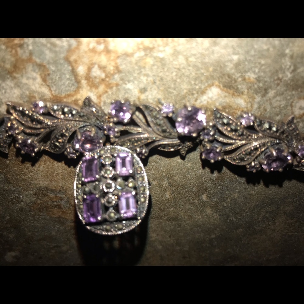 Vintage Sterling silver and amethyst - Picture 4 of 7